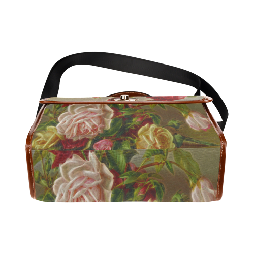 A Rose Is A Rose Is A Rose Waterproof Canvas Bag/All Over Print (Model ...