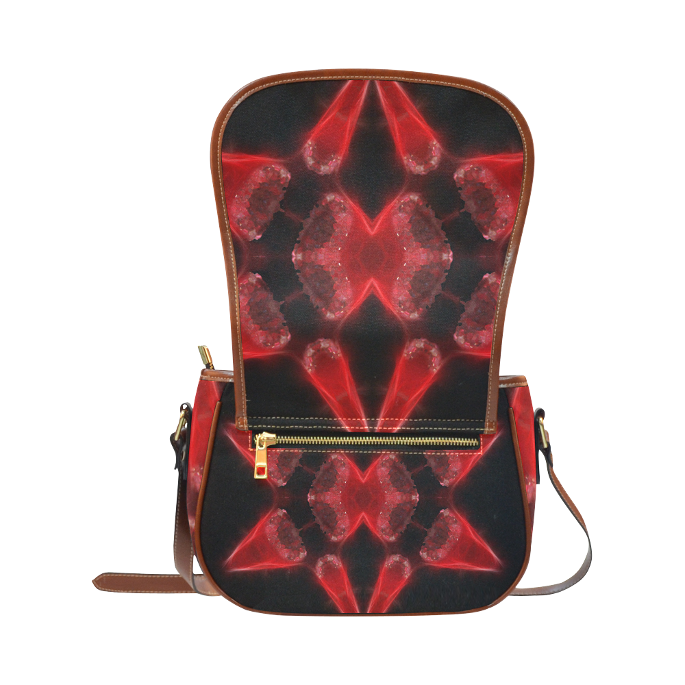 Red Crystal Saddle Bag/Large (Model 1649)