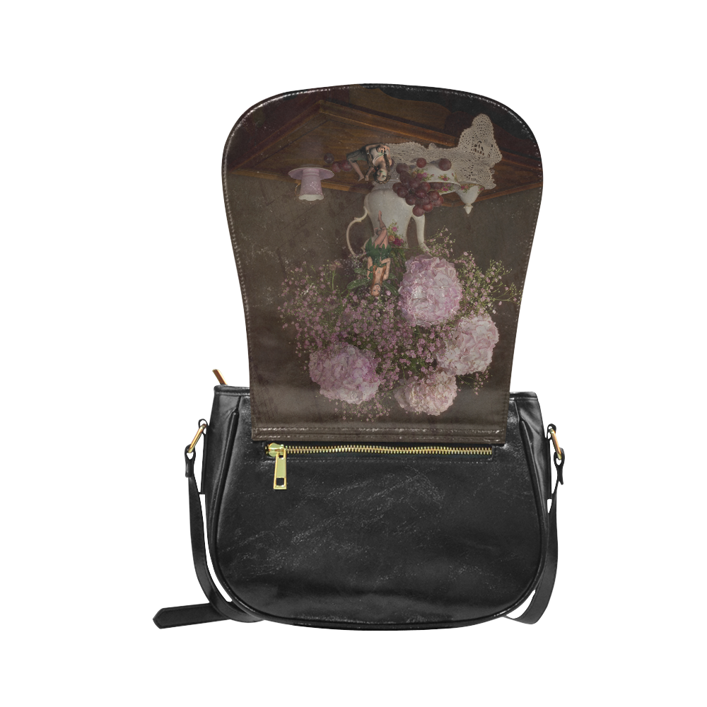 A Fairy Dreaming In Pastel Classic Saddle Bag/Large (Model 1648)