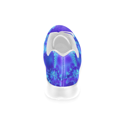 Mary's Veil Blue Fractal Abstract Men’s Running Shoes (Model 020)