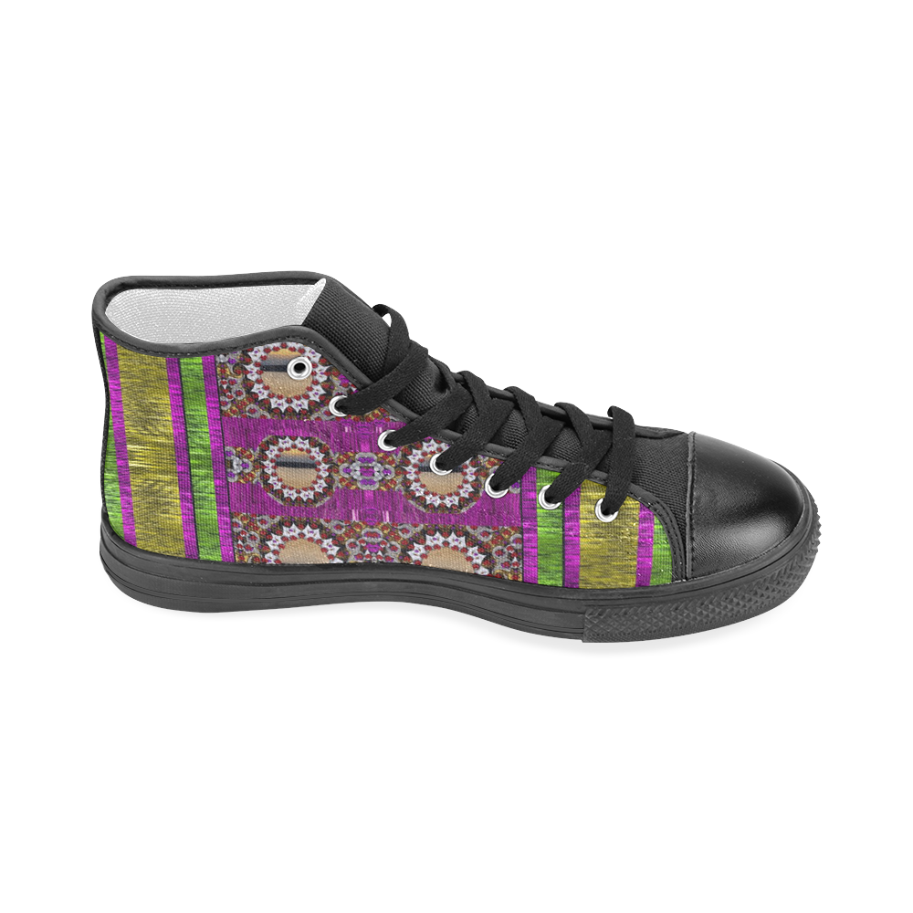 Rainbow love for the nature and sunset Men’s Classic High Top Canvas Shoes (Model 017)