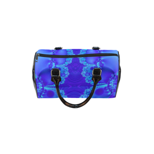 Mary's Veil Blue Fractal Abstract Boston Handbag (Model 1621)