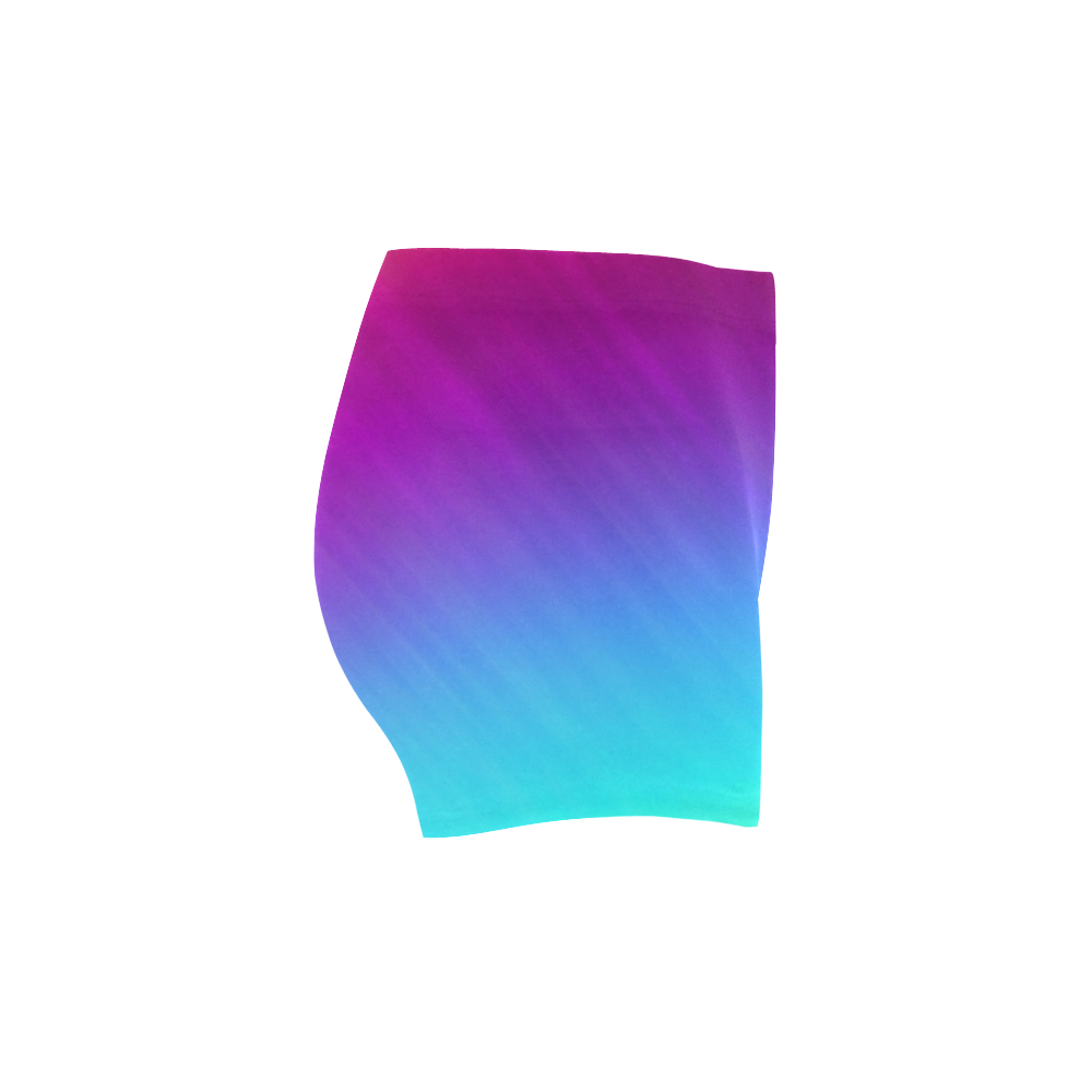 Neon Rainbow Rays Of Light Briseis Skinny Shorts (Model L04)