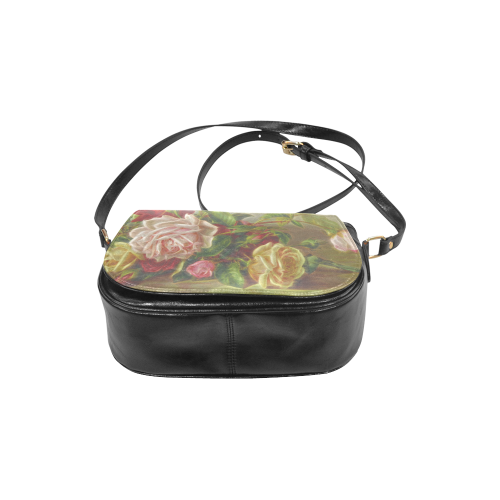 A Rose Is A Rose Is A Rose Classic Saddle Bag/Large (Model 1648)