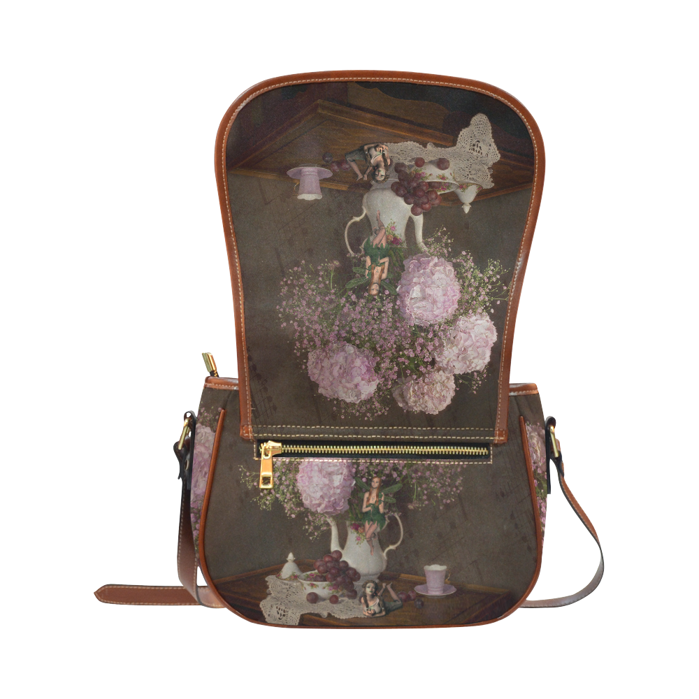 A Fairy Dreaming In Pastel Saddle Bag/Large (Model 1649)