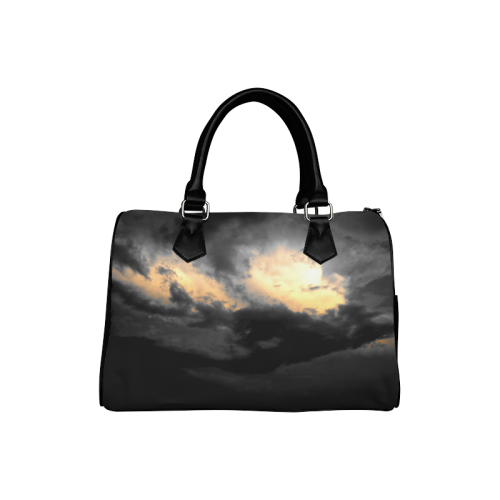 Black Clouds Boston Handbag (Model 1621)