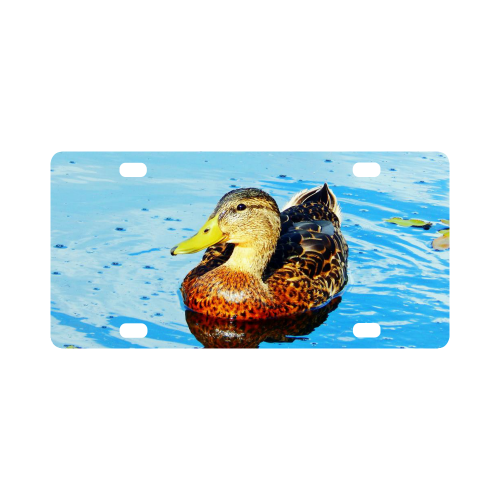 Duck Reflected Classic License Plate
