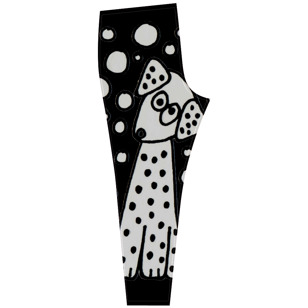 Funny Dalmatian Dog Art Cassandra Women's Leggings (Model L01)