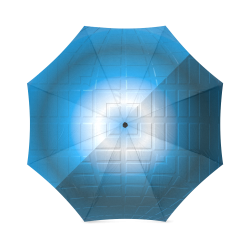 Op Art die blau Ball Foldable Umbrella (Model U01)