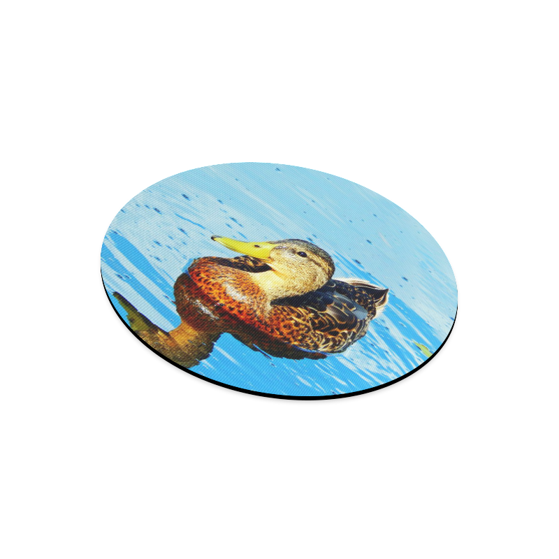 Duck Reflected Round Mousepad