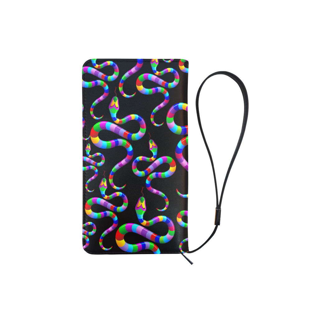 Snake Psychedelic Rainbow Colors Men's Clutch Purse （Model 1638）