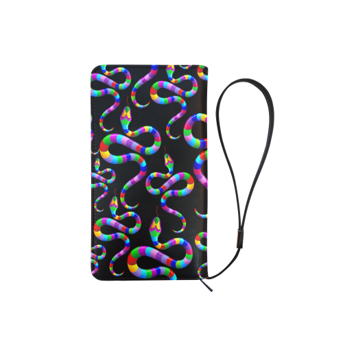 Snake Psychedelic Rainbow Colors Men's Clutch Purse （Model 1638）