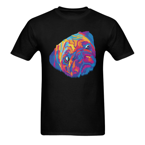 pop art pug Men's T-Shirt in USA Size (Two Sides Printing)