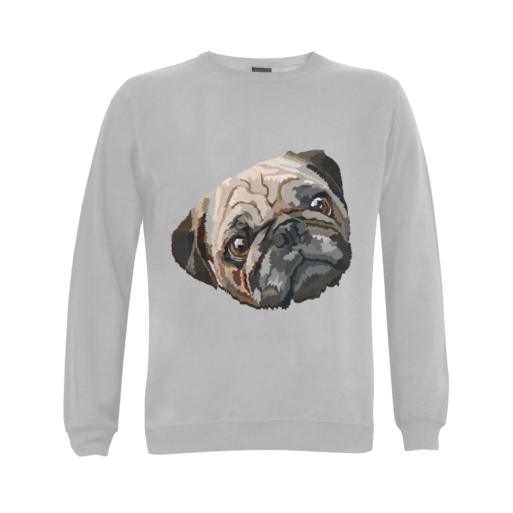 pug love Gildan Crewneck Sweatshirt(NEW) (Model H01)