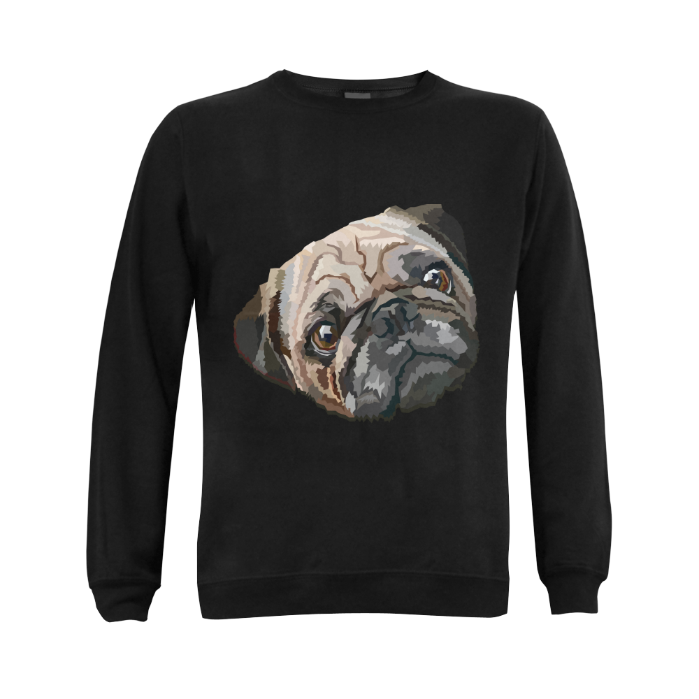 pug love Gildan Crewneck Sweatshirt(NEW) (Model H01)