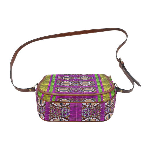 Rainbow love for the nature and sunset Saddle Bag/Large (Model 1649)