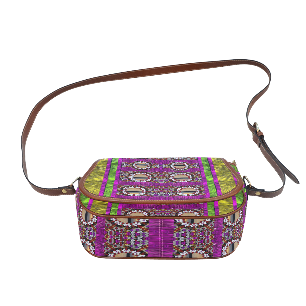 Rainbow love for the nature and sunset Saddle Bag/Small (Model 1649) Full Customization