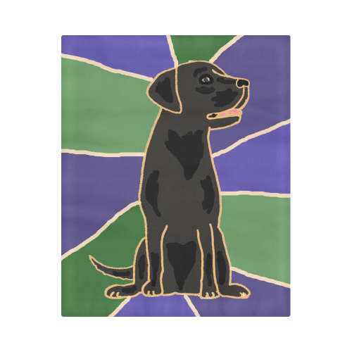 Cool Black Labrador Retriever Dog Abstract Art Duvet Cover 86"x70" ( All-over-print)