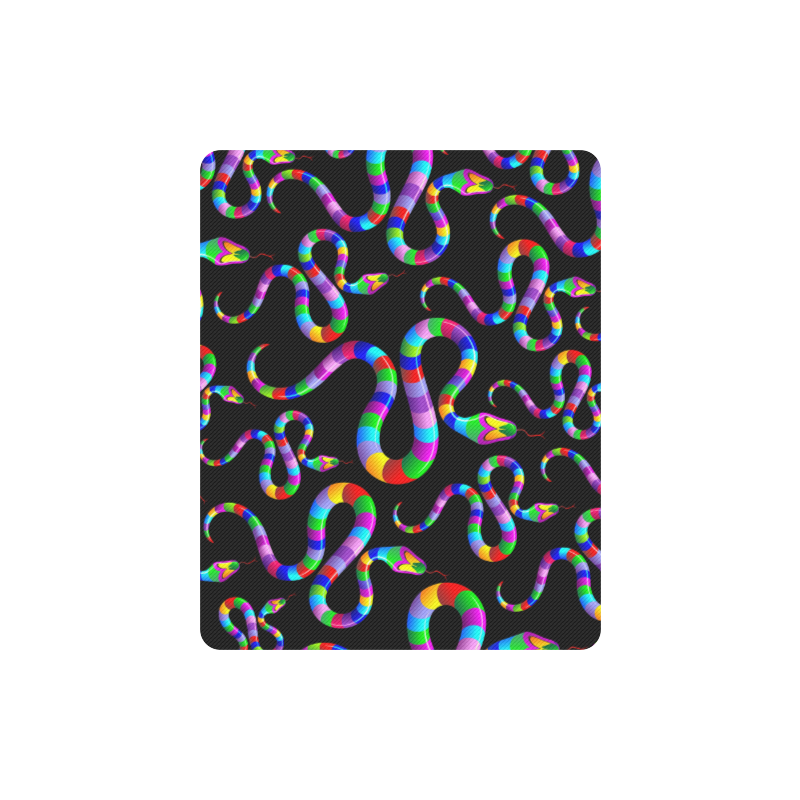 Snake Psychedelic Rainbow Colors Rectangle Mousepad