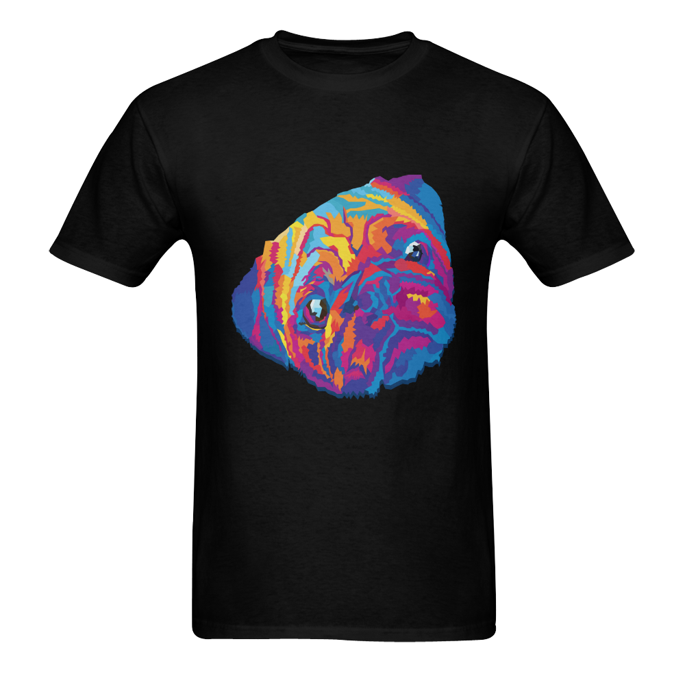 pop art pug Men's T-Shirt in USA Size (Two Sides Printing)