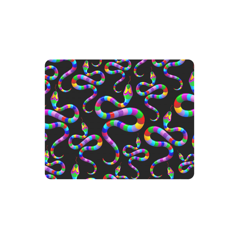 Snake Psychedelic Rainbow Colors Rectangle Mousepad
