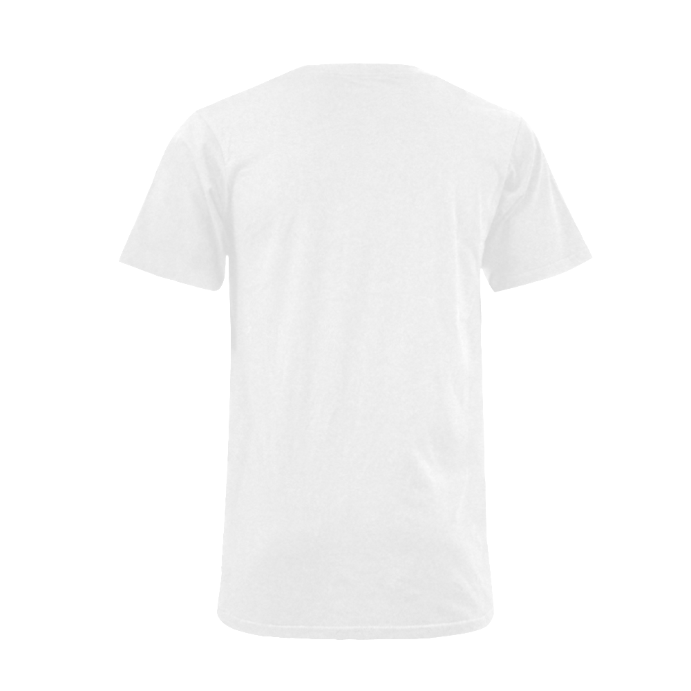pop art pug Men's V-Neck T-shirt  Big Size(USA Size) (Model T10)