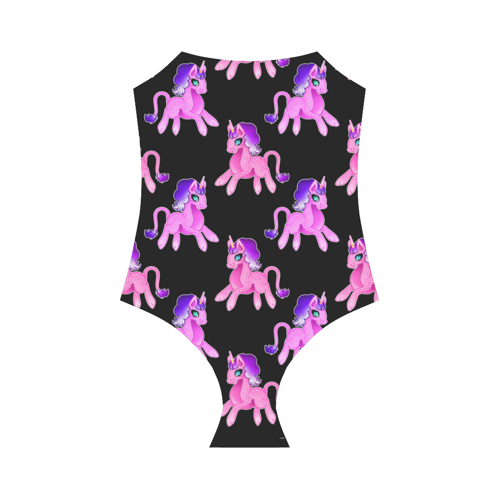 Leopard Unicorn BATHERS Strap Swimsuit ( Model S05)