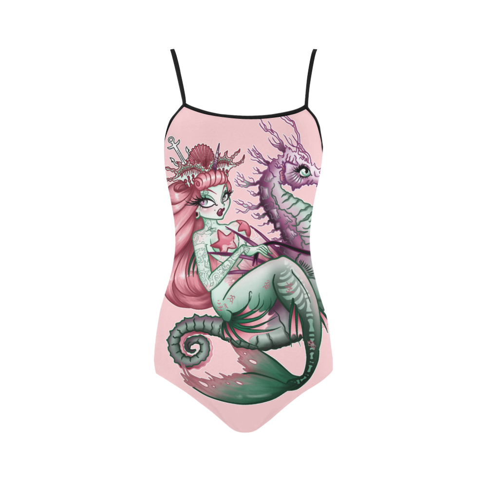 CORAL MERMAID BATHERS Strap Swimsuit ( Model S05)