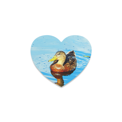 Duck Reflected Heart Coaster