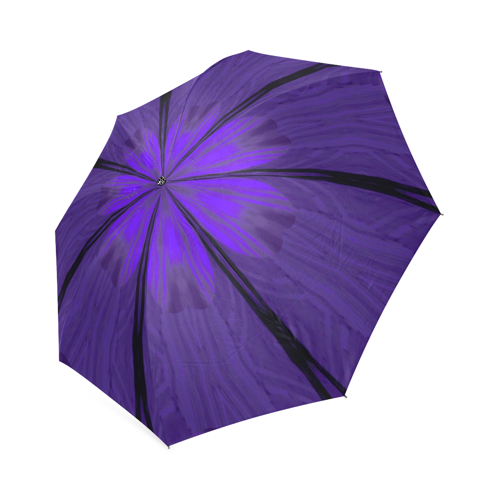 Purple Paisley Pattern Print Foldable Umbrella