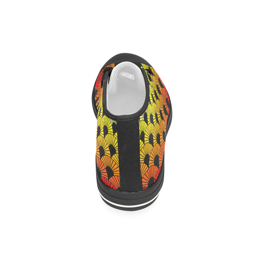 Firey Colors Mandala Sun Fans by ArtformDesigns Men’s Classic High Top Canvas Shoes (Model 017)