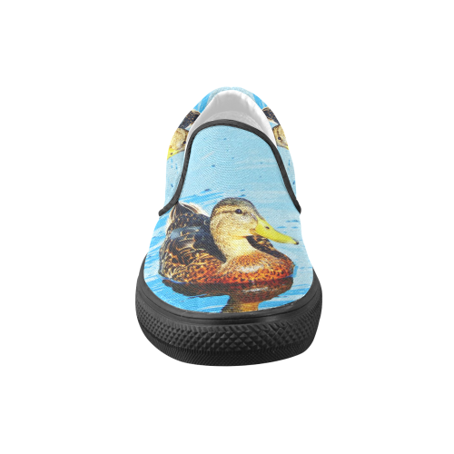 Duck Reflected Women's Unusual Slip-on Canvas Shoes (Model 019)