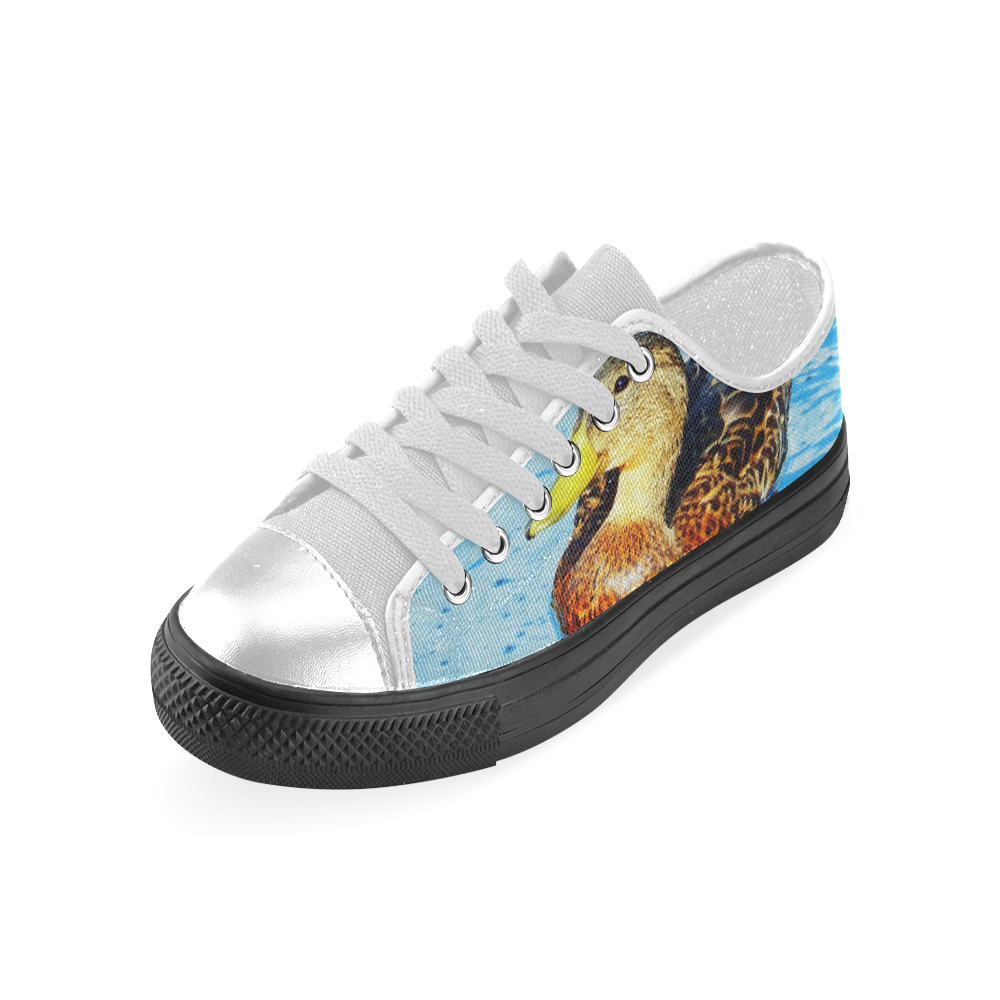 Duck Reflected Women's Classic Canvas Shoes (Model 018)