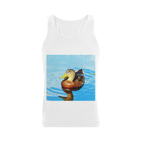 Duck Reflected Men's Shoulder-Free Tank Top (Model T33)