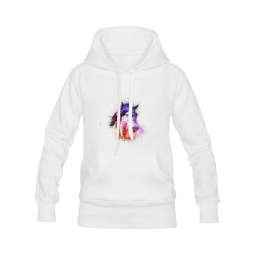 watercolor horse Women's Classic Hoodies (Model H07)