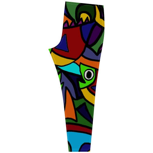 Colorful Cool Fish Abstract Art Cassandra Women's Leggings (Model L01)