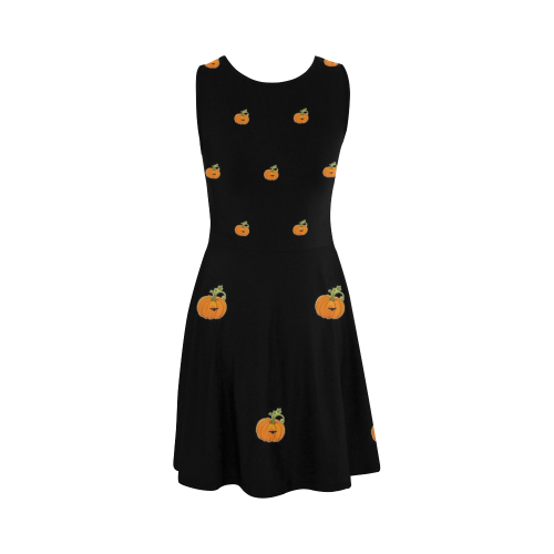 Halloween pumpkin 2 pattern Atalanta Sundress (Model D04)