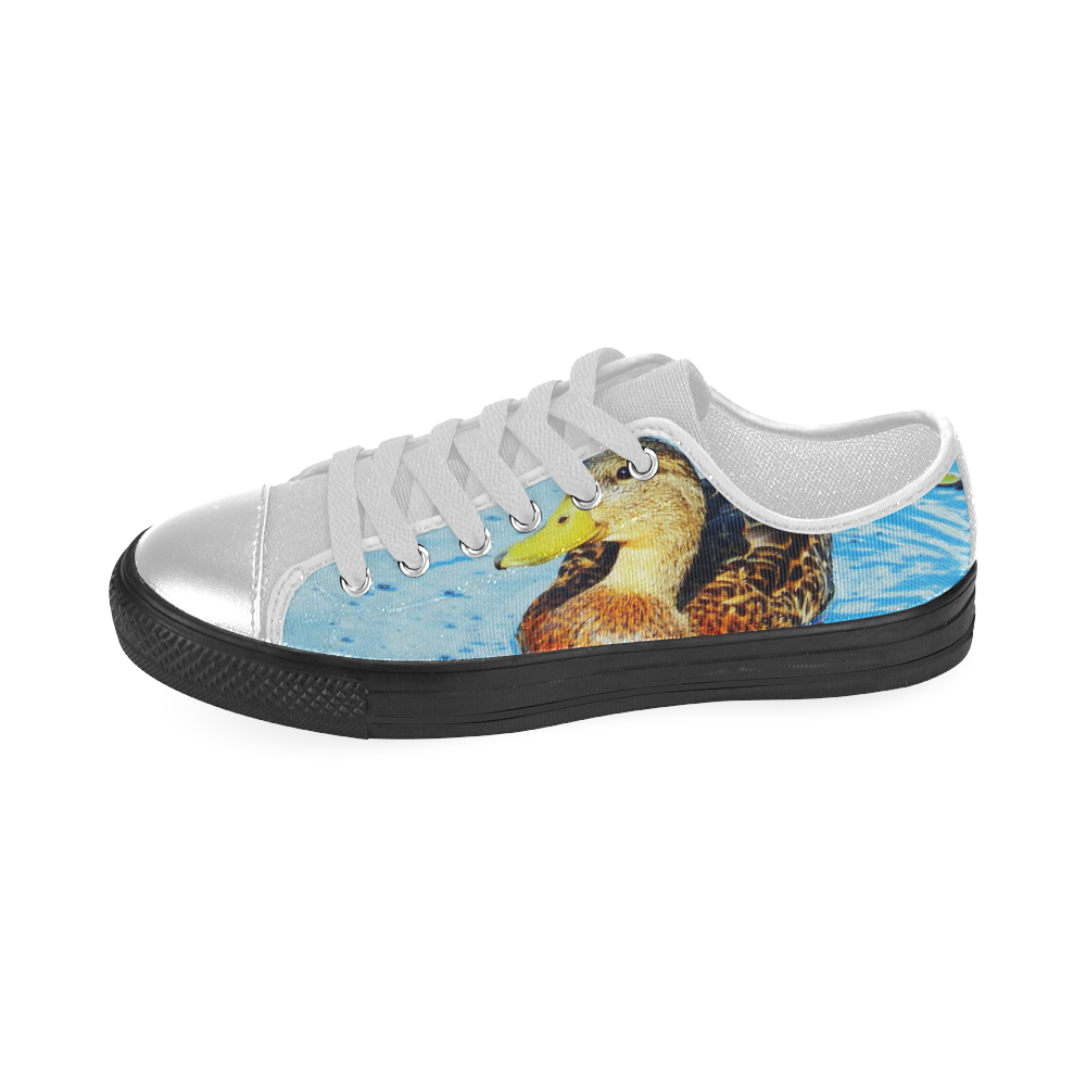Duck Reflected Women's Classic Canvas Shoes (Model 018)