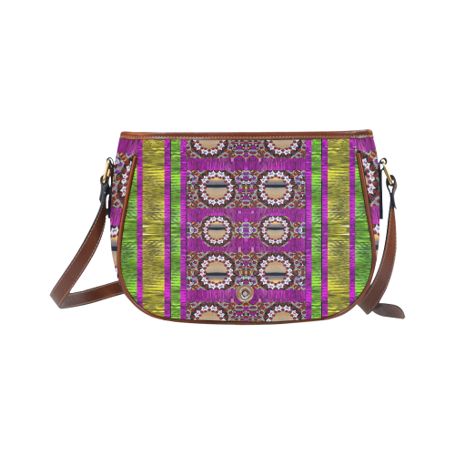 Rainbow love for the nature and sunset Saddle Bag/Large (Model 1649)