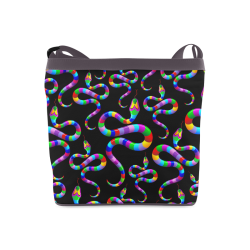 Snake Psychedelic Rainbow Colors Crossbody Bags (Model 1613)