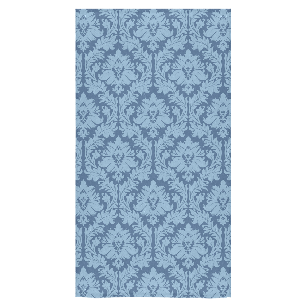 autumn fall colors blue damask pattern Bath Towel 30"x56"