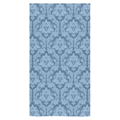 autumn fall colors blue damask pattern Bath Towel 30"x56"