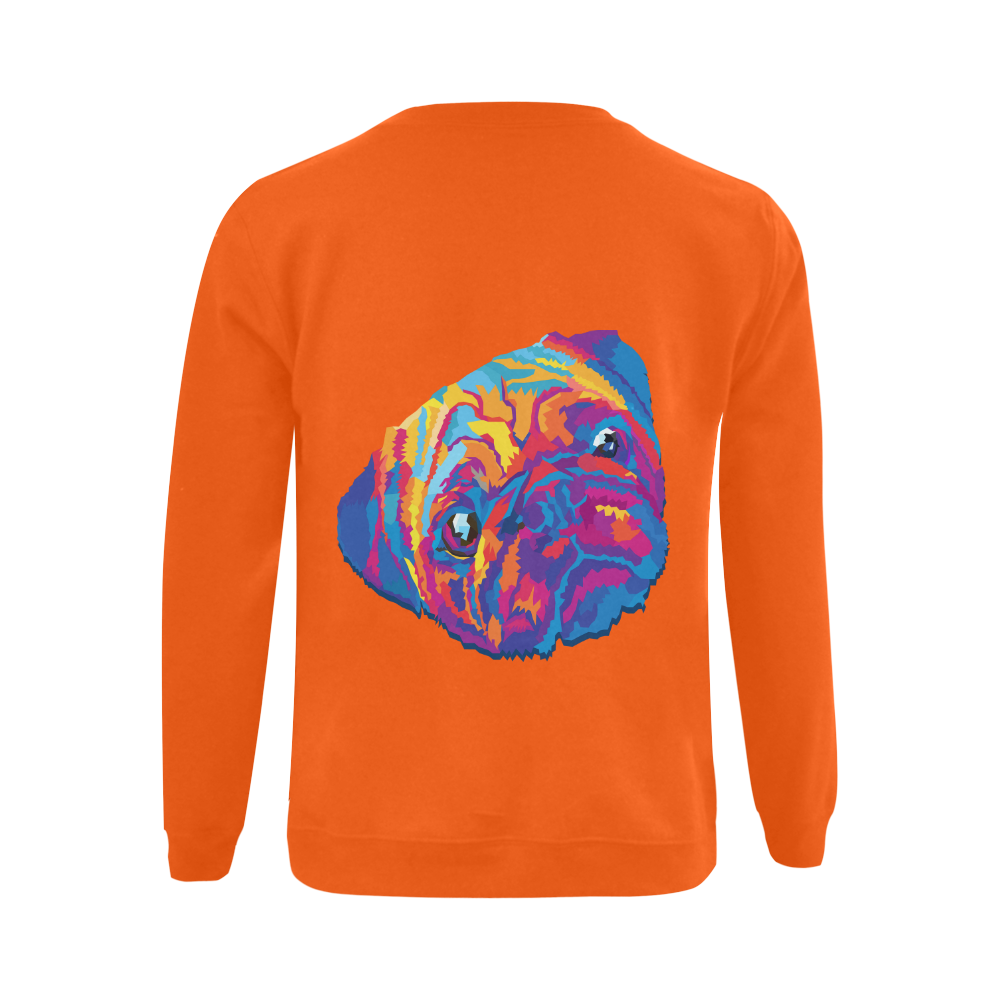 pop art pug Gildan Crewneck Sweatshirt(NEW) (Model H01)