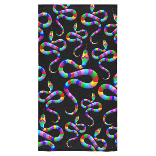 Snake Psychedelic Rainbow Colors Bath Towel 30"x56"