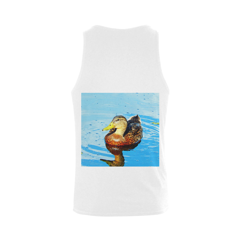 Duck Reflected Men's Shoulder-Free Tank Top (Model T33)