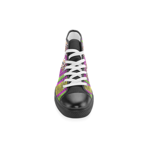 Rainbow love for the nature and sunset Women's Classic High Top Canvas Shoes (Model 017)
