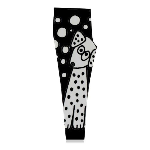 Funny Dalmatian Dog Art Cassandra Women's Leggings (Model L01)
