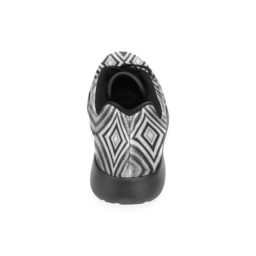 black and white diamond pattern Men’s Running Shoes (Model 020)