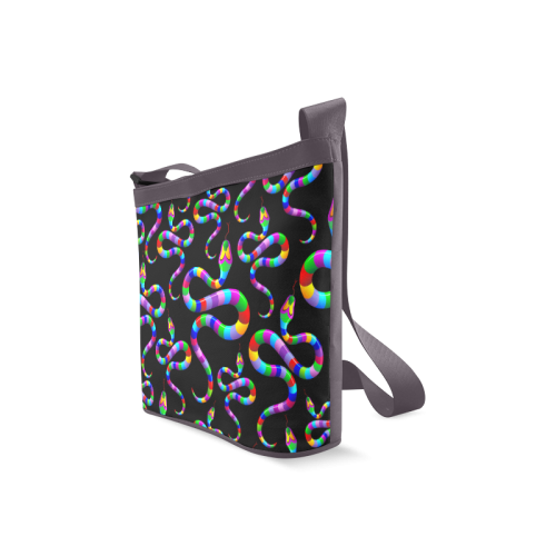 Snake Psychedelic Rainbow Colors Crossbody Bags (Model 1613)