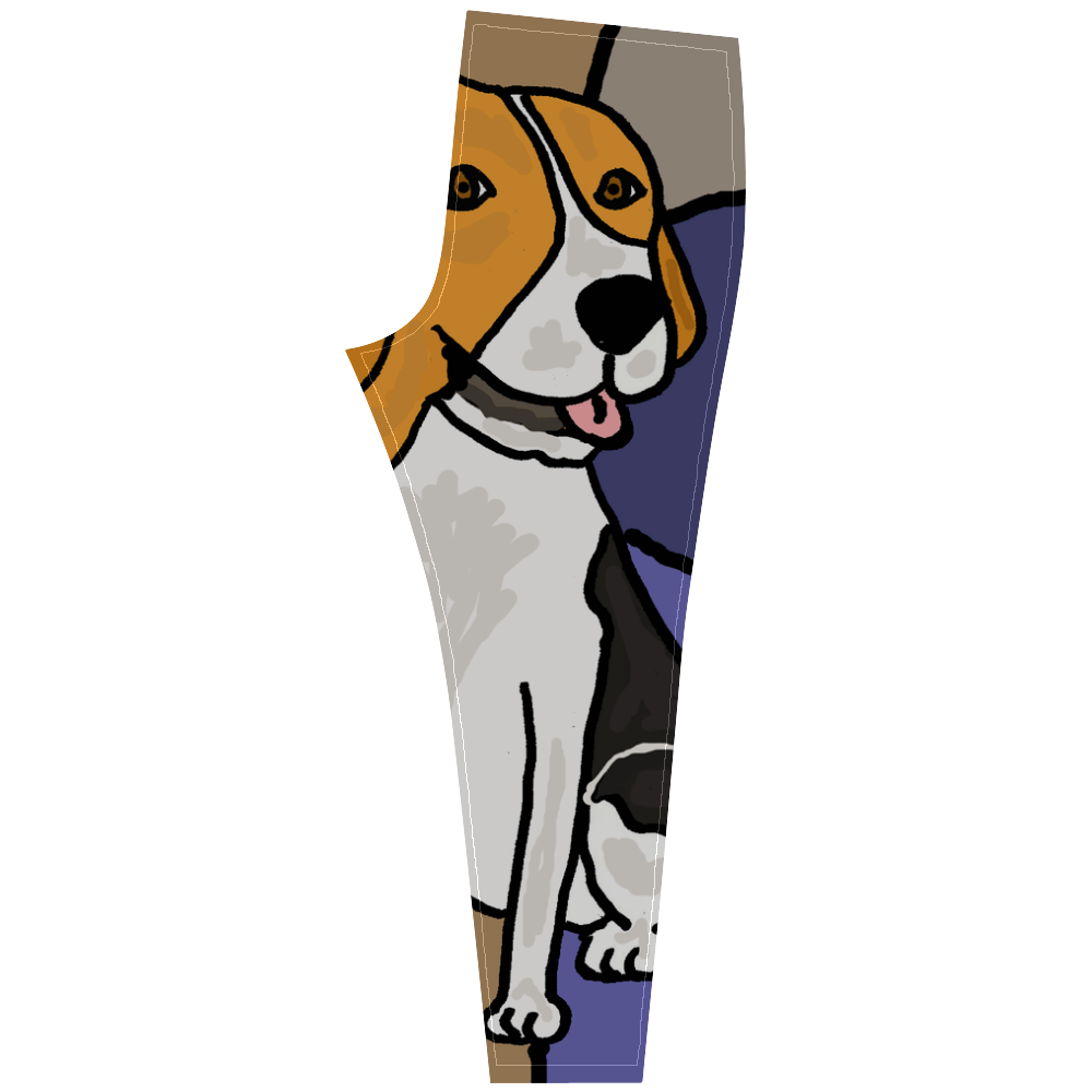 Funny Beagle Dog Art Cassandra Women's Leggings (Model L01)